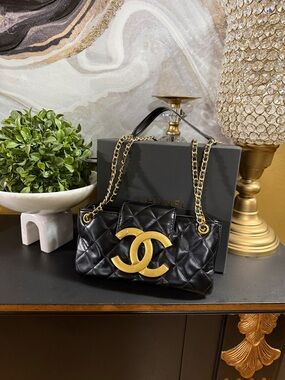 Chanel Makeup Black CC VIP Baguette Shoulder Bag
